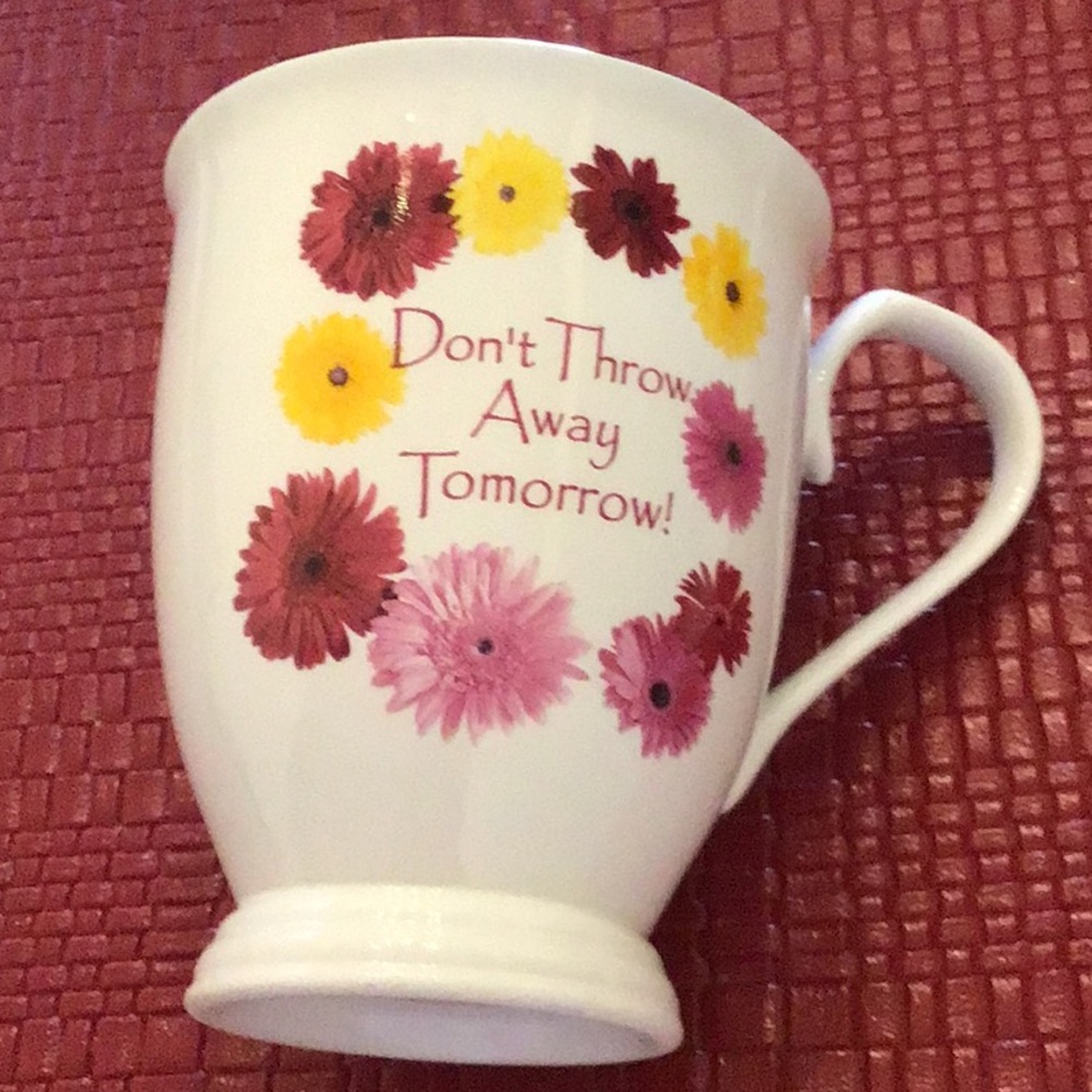 Crystal Cathedral Inspirational Mug with Floral Design 2005 
50th Anniversary